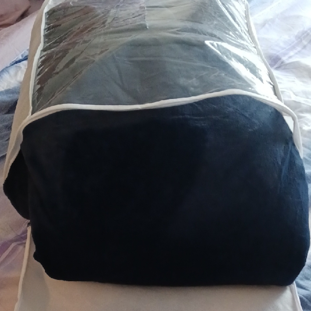 The Company Store Navy Blue Blanket Plush Bedding